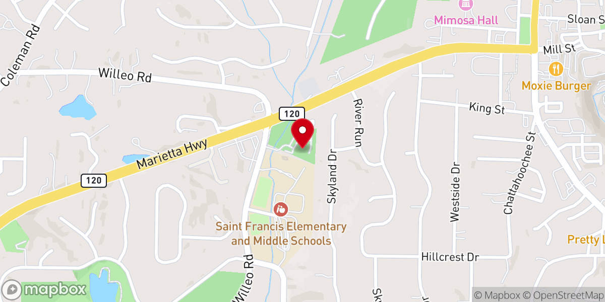 Map showing location of Iglesia Casa del Rey Atlanta