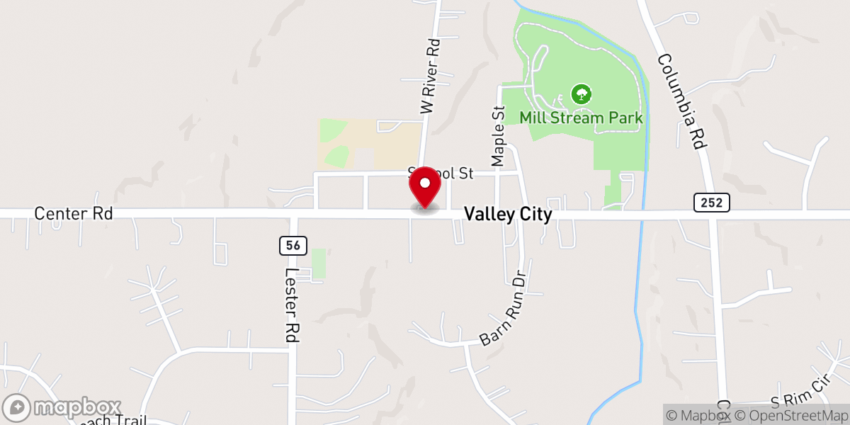 Map showing location of Valley City