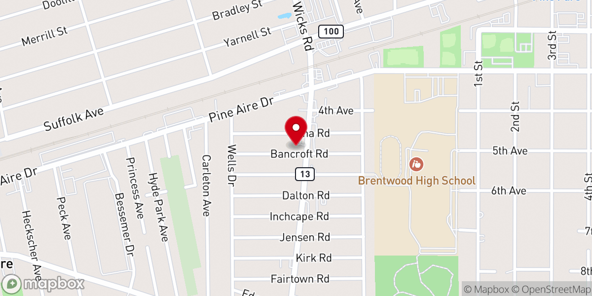 Map showing location of First Christian Church