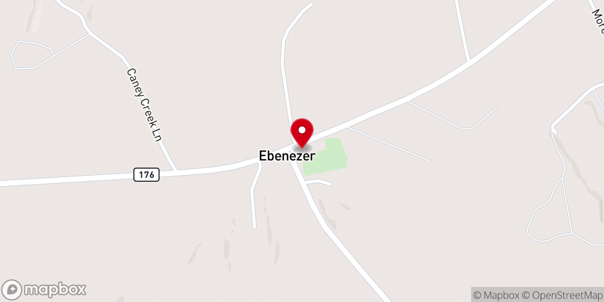 Map showing location of Ebenezer Missionary Baptist Church