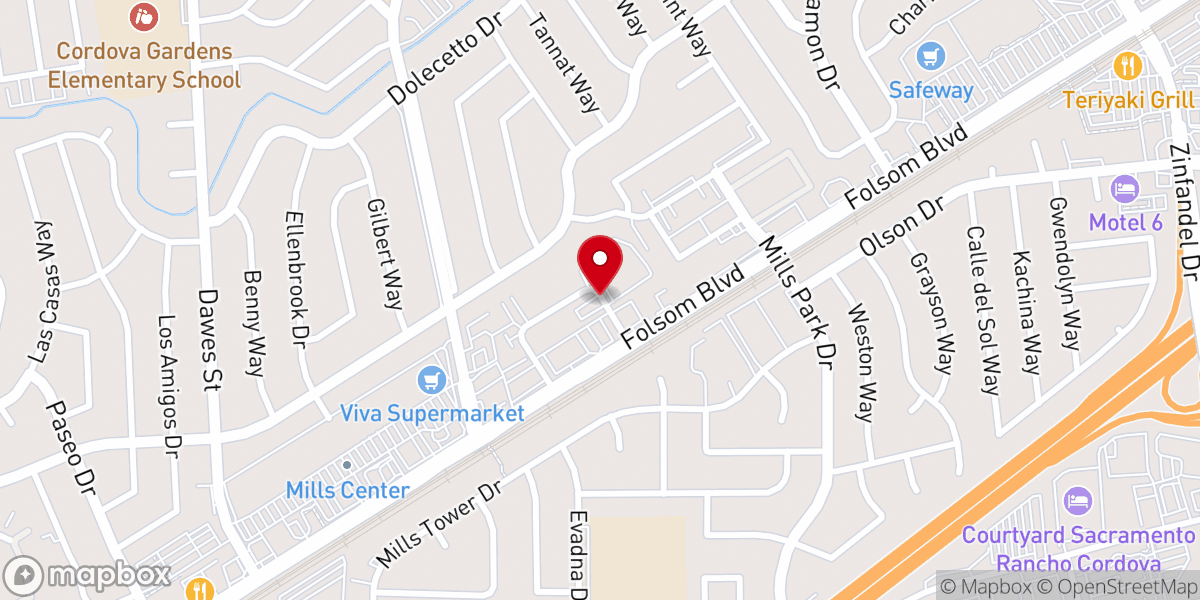 Map showing location of Center of Praise Church