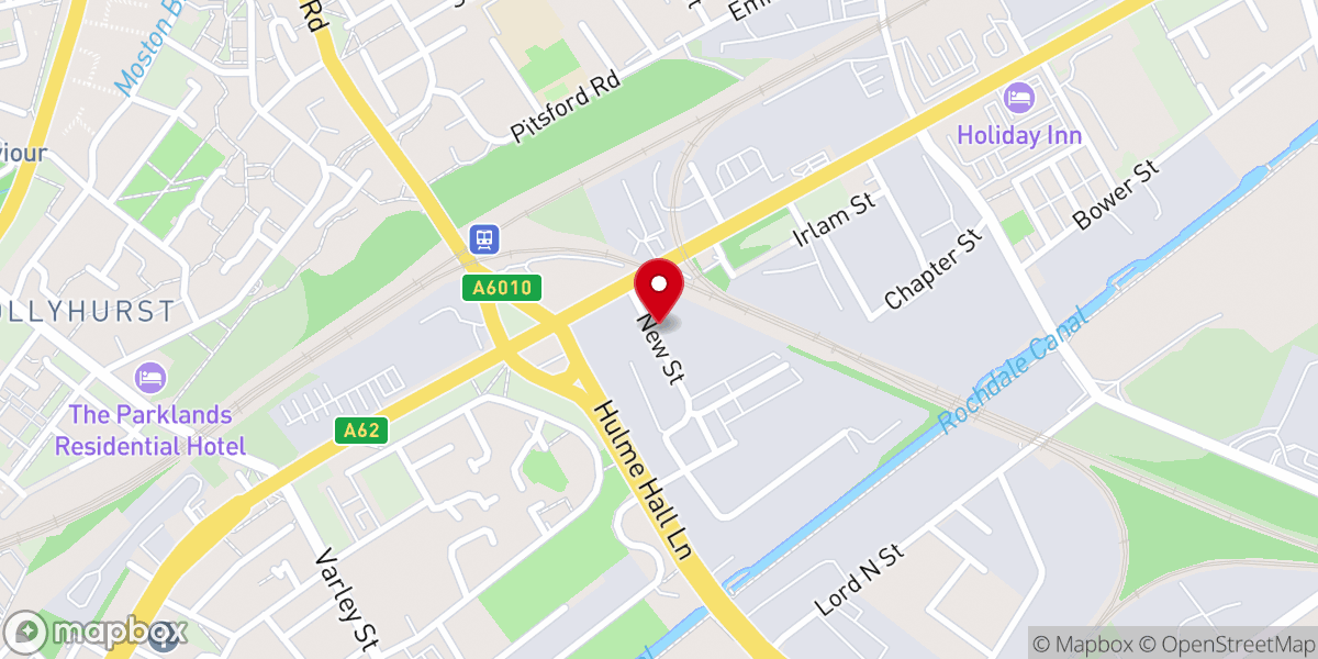 Map showing location of Dunamis International Gospel Centre, Manchester