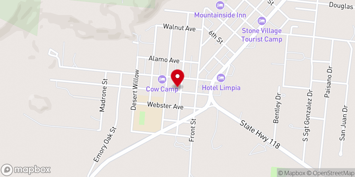 Map showing location of First Baptist Church