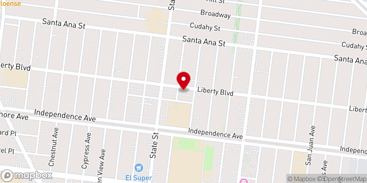 Map showing location of Winners Chapel International, Los Angeles CA