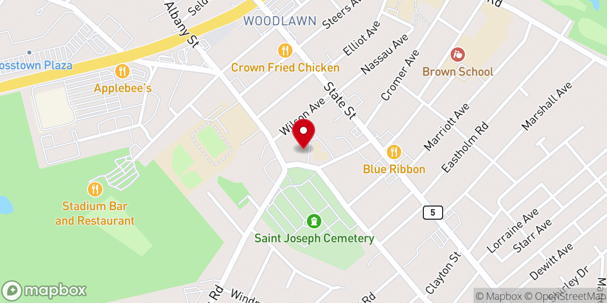 Map showing location of St. Paul the Apostle Church