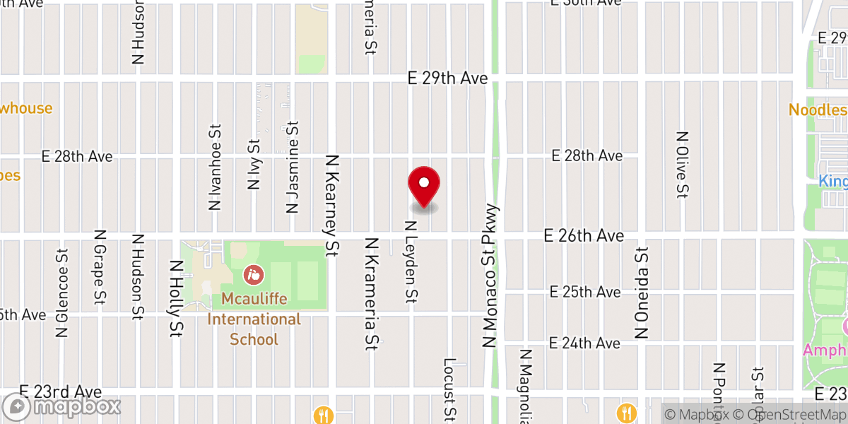 Map showing location of Park Hill United Church of Christ