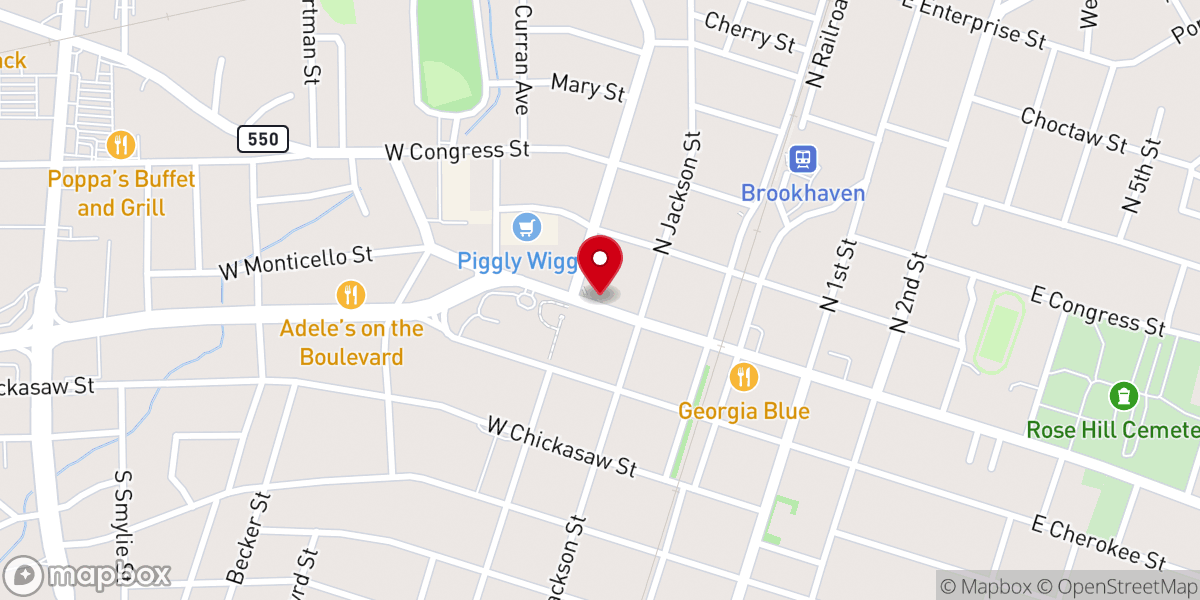 Map showing location of Episcopal Church of the Redeemer
