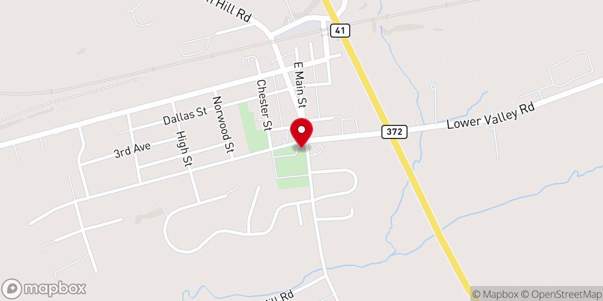 Map showing location of Penningtonville Presbyterian Church