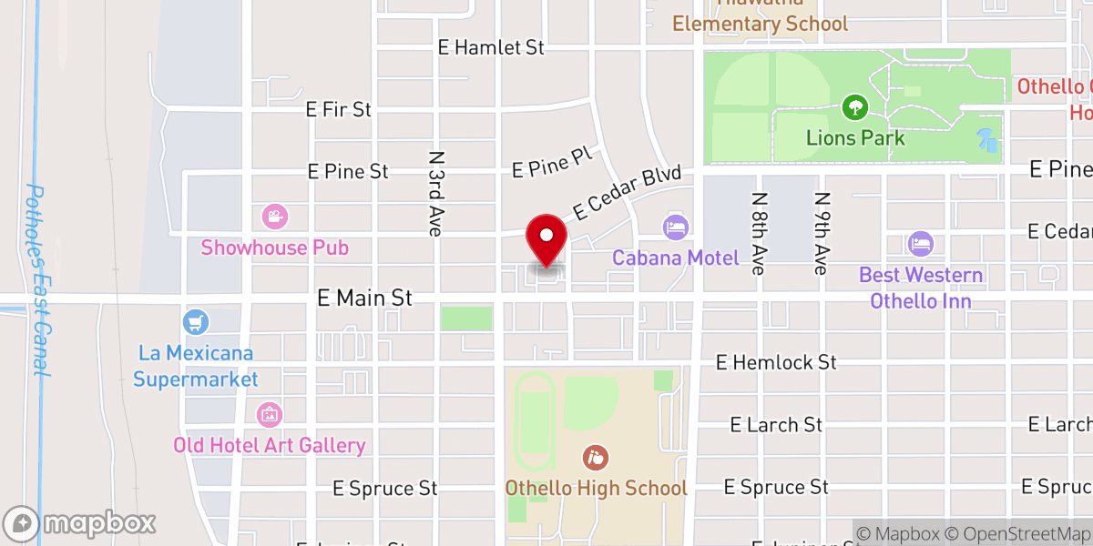 Map showing location of McDonald's