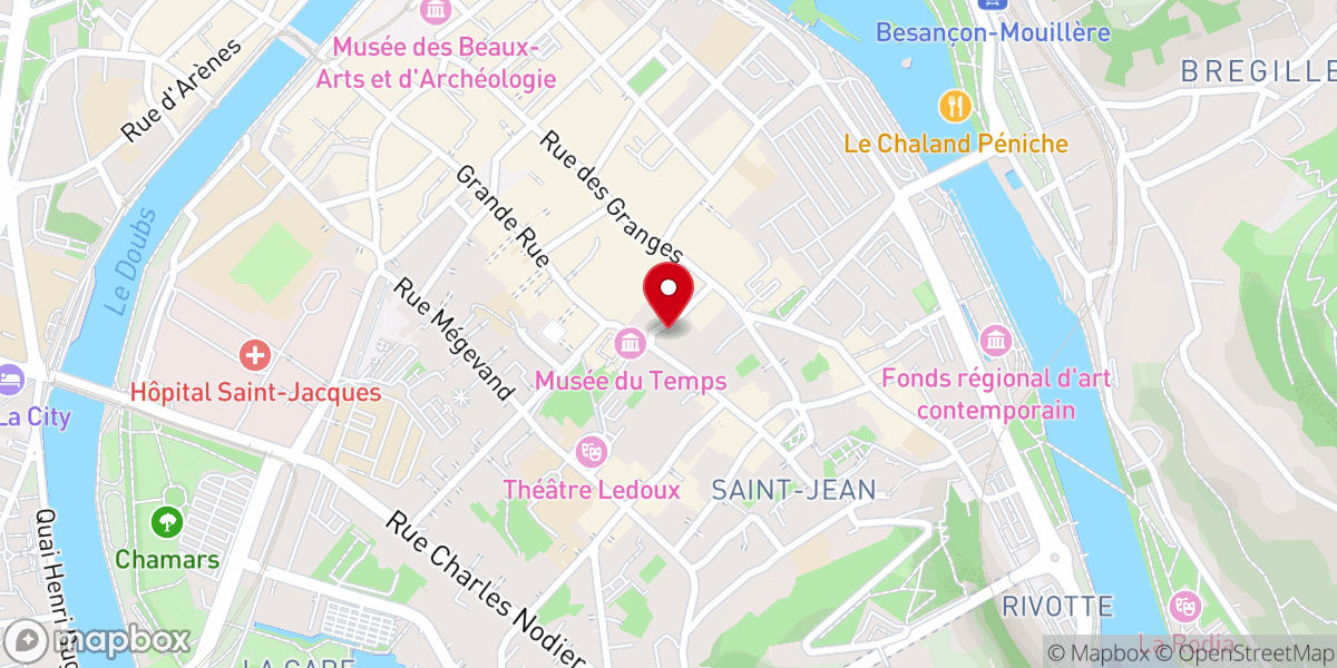 Map showing location of Église Saint-Maurice de Besançon