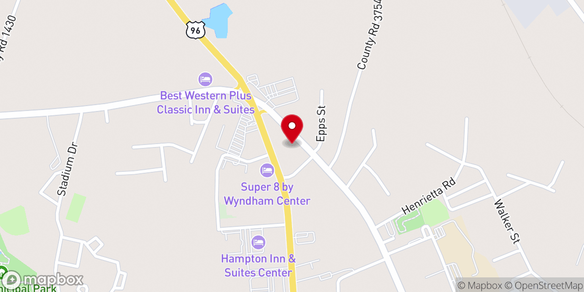 Map showing location of The Luke Church, Inc. at San Augustine Texas