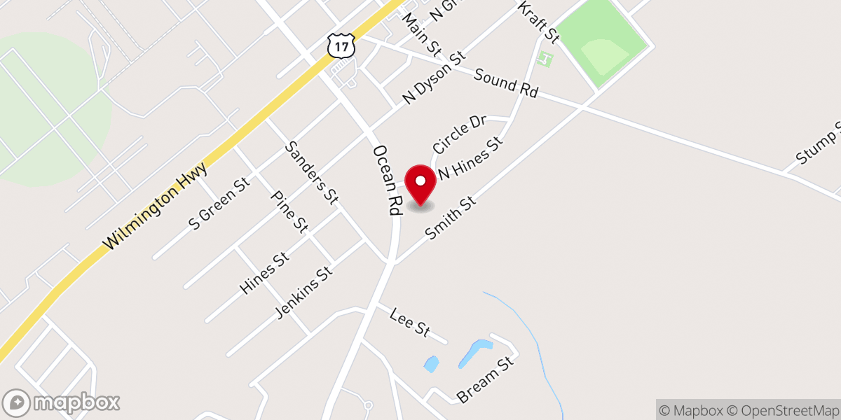 Map showing location of Providence Church