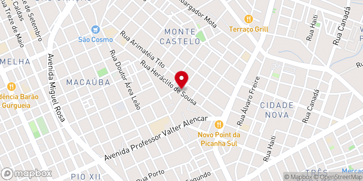 Map showing location of IGREJA BATISTA EM MONTE CASTELO