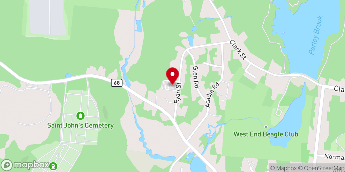 Map showing location of Bethany Baptist Church