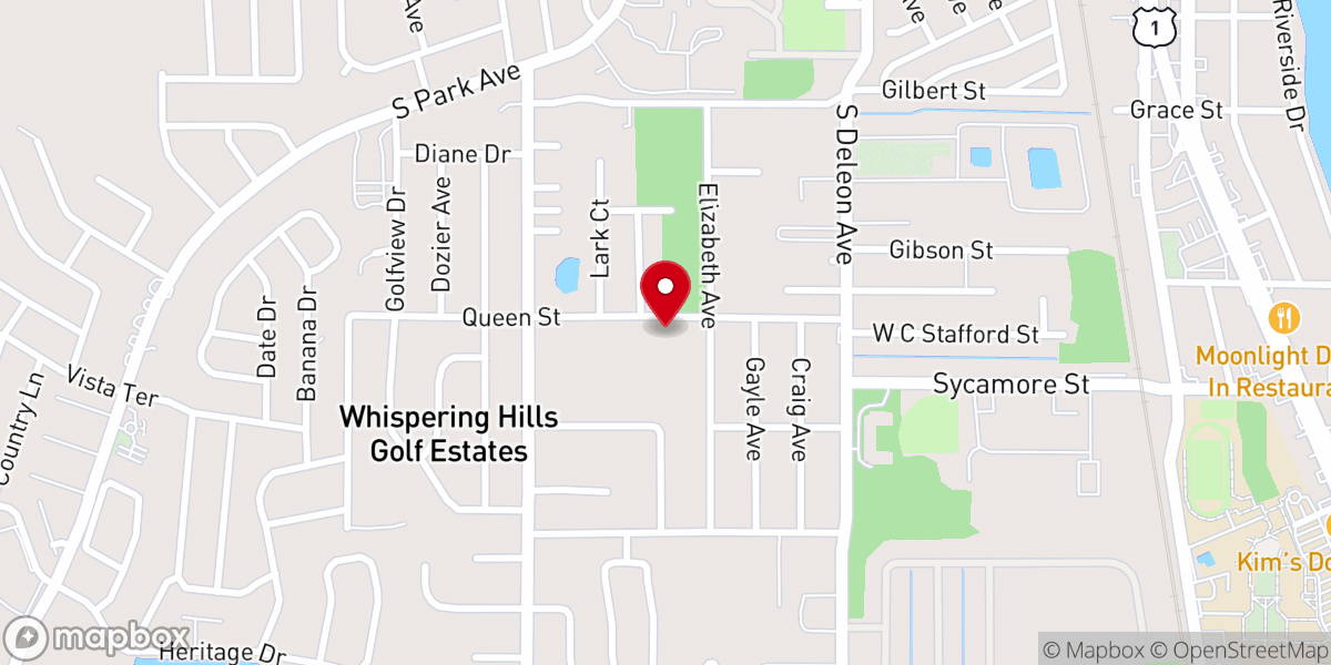 Map showing location of Titusville Calvary Church of the Nazarene