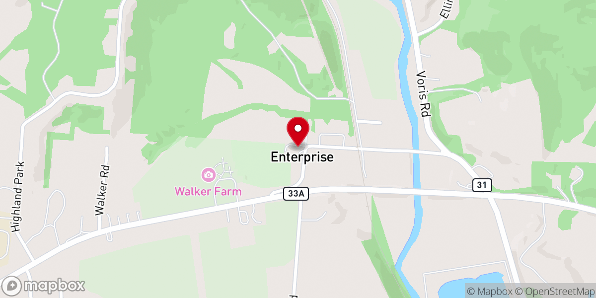 Map showing location of Kline Memorial United Methodist Church