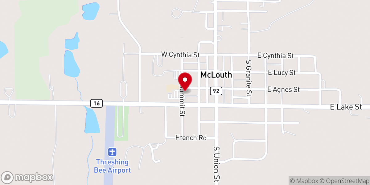 Map showing location of United Methodist Church