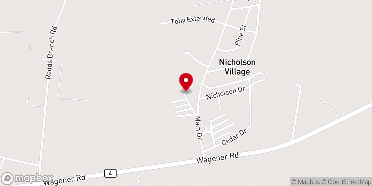 Map showing location of Ashley Grove Baptist Church