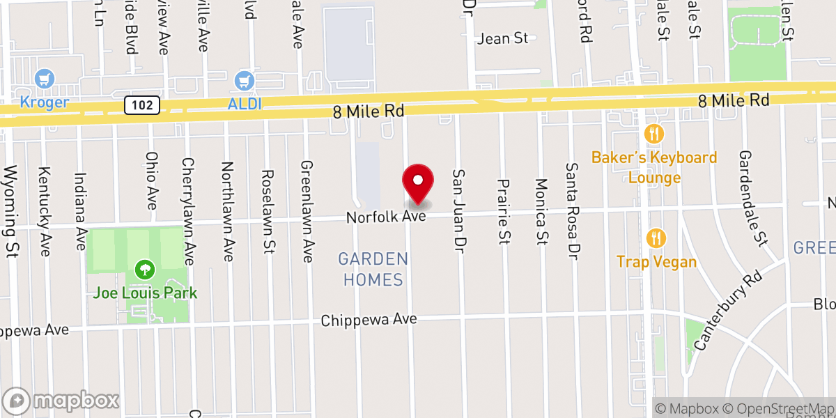 Map showing location of First Community Church of All People