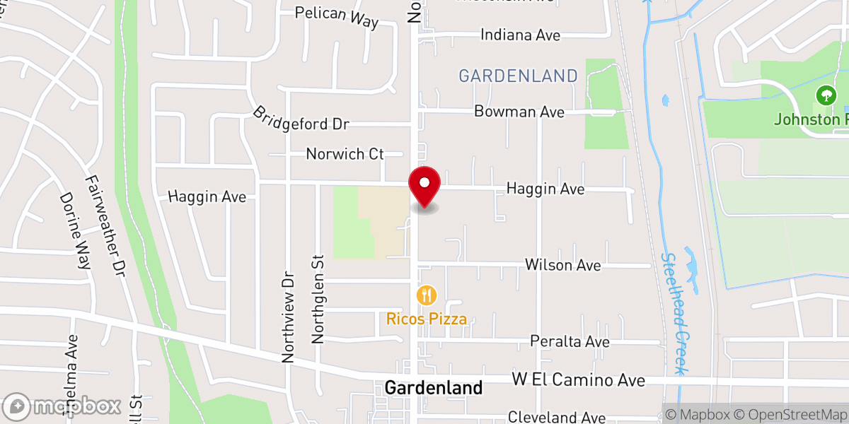 Map showing location of Iglesia Bautista Northgate