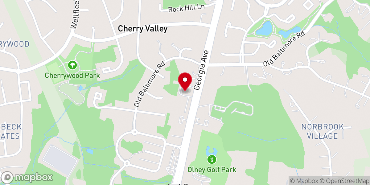 Map showing location of Church of Christ at Olney