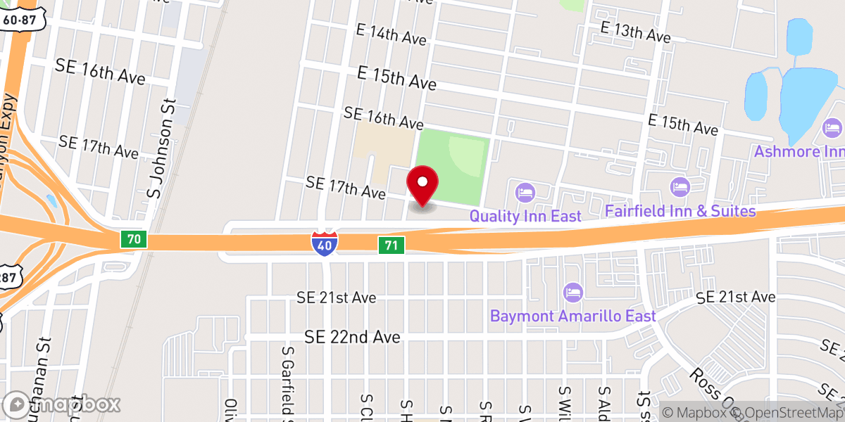 Map showing location of Primera Iglesia Bautista