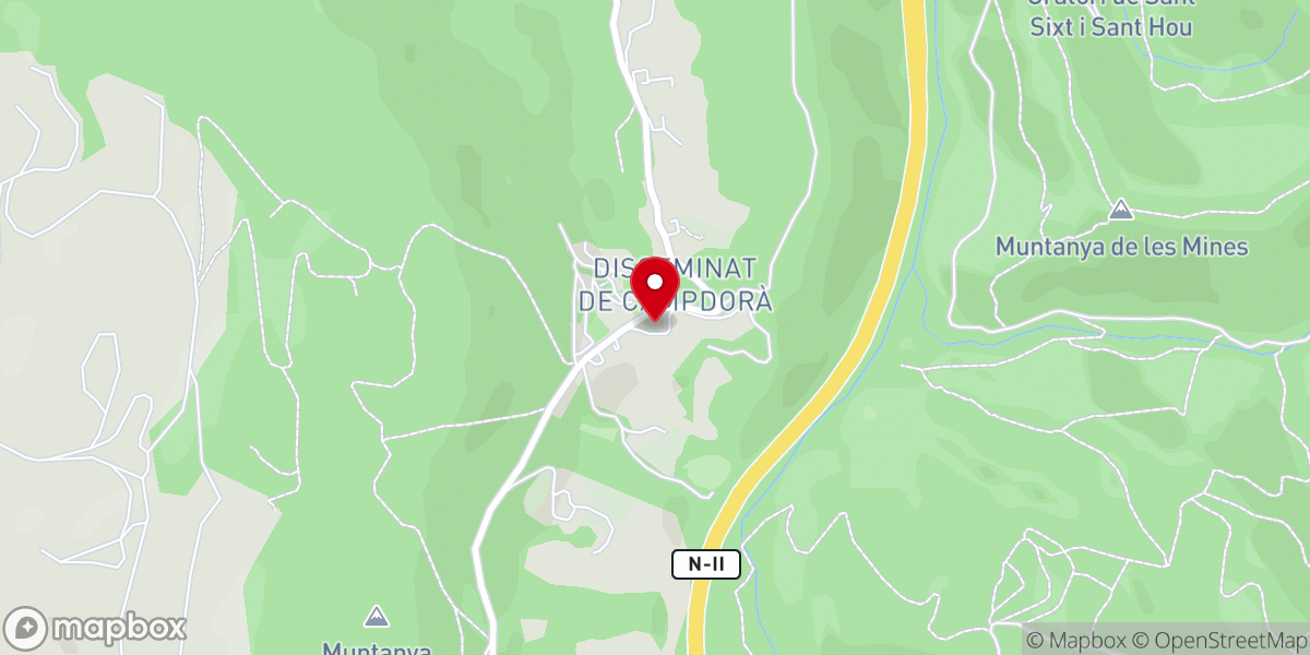 Map showing location of Sant Jaume de Campdorà