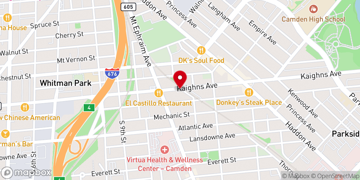 Map showing location of God's Daily Bread of Camden
