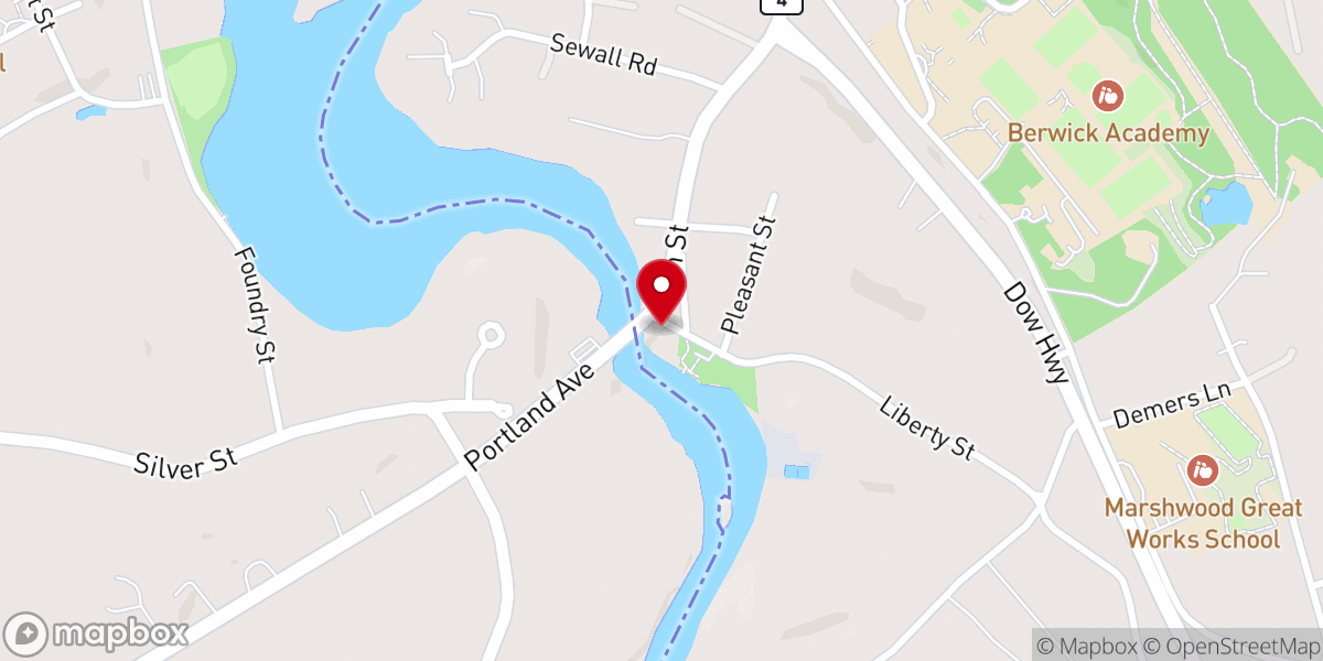 Map showing location of Old Berwick Historical Society