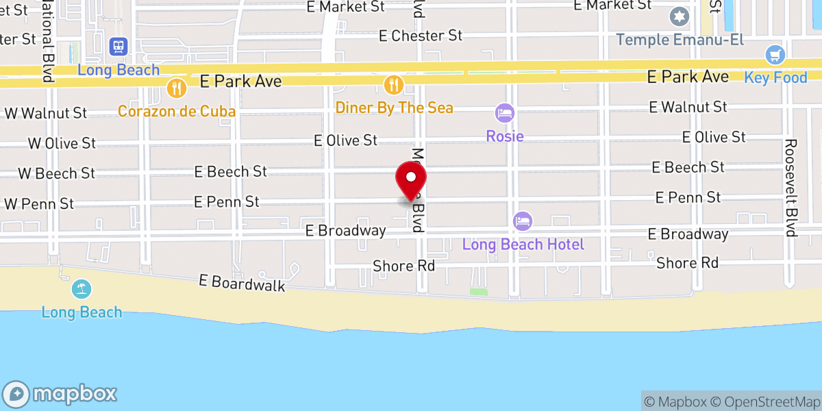 Map showing location of Mikva Tahara of Long Beach Rd Inc