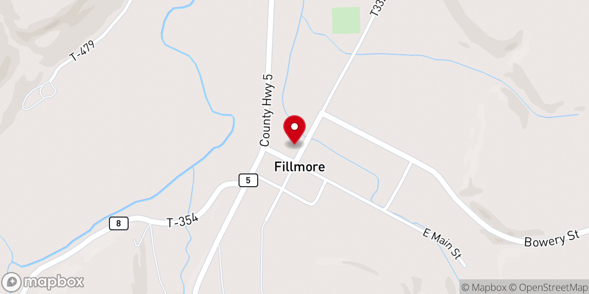 Map showing location of Fillmore Free Methodist Church