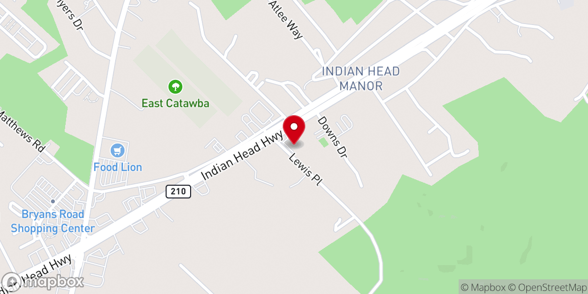 Map showing location of Shiloh United Methodist Church