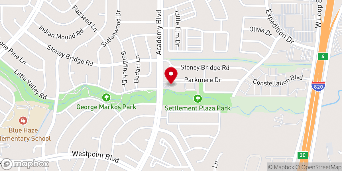 Map showing location of Chapel Creek Fellowship