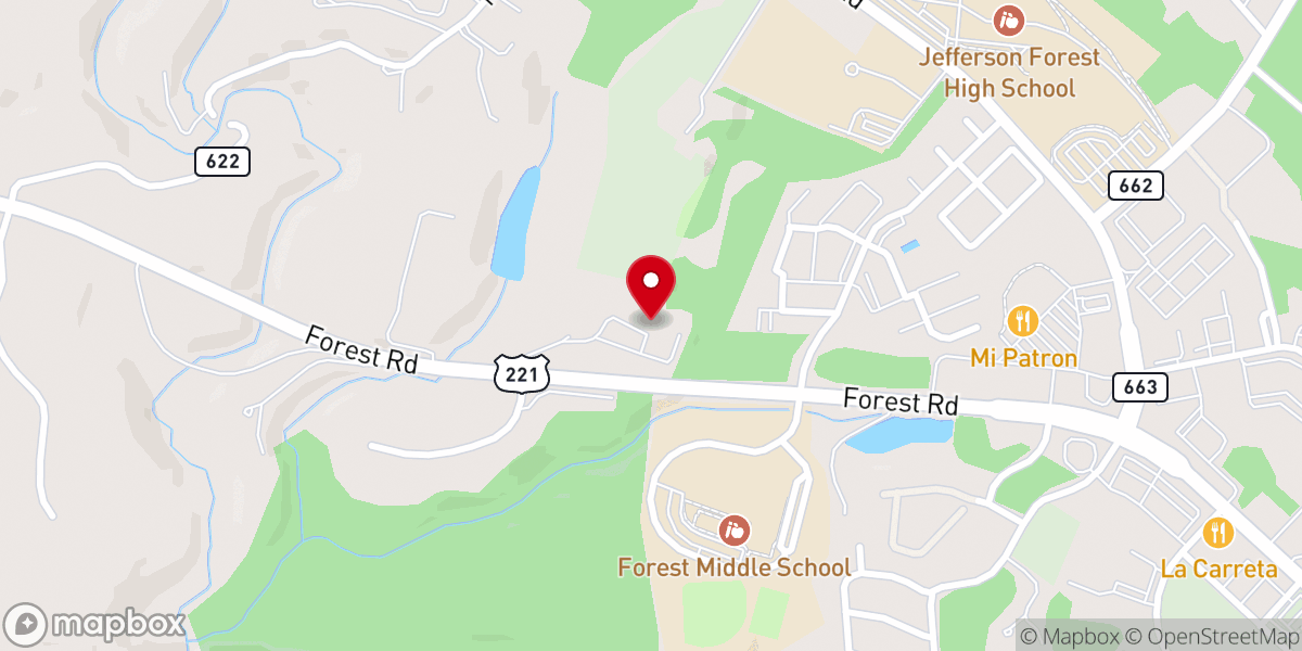 Map showing location of Mountain View Church