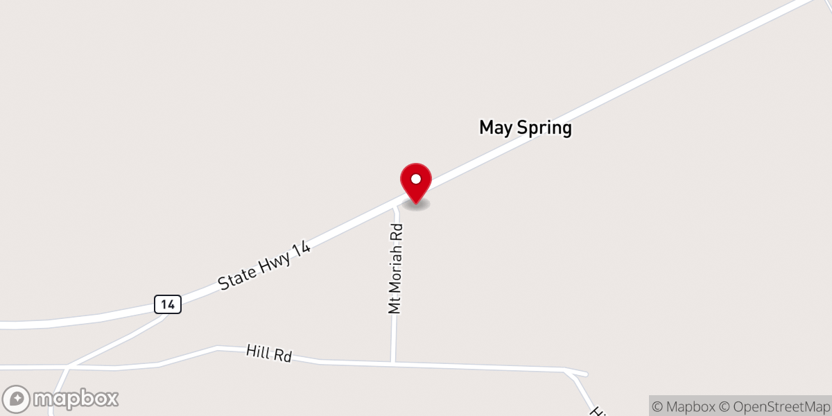 Map showing location of Mount Moriah Church