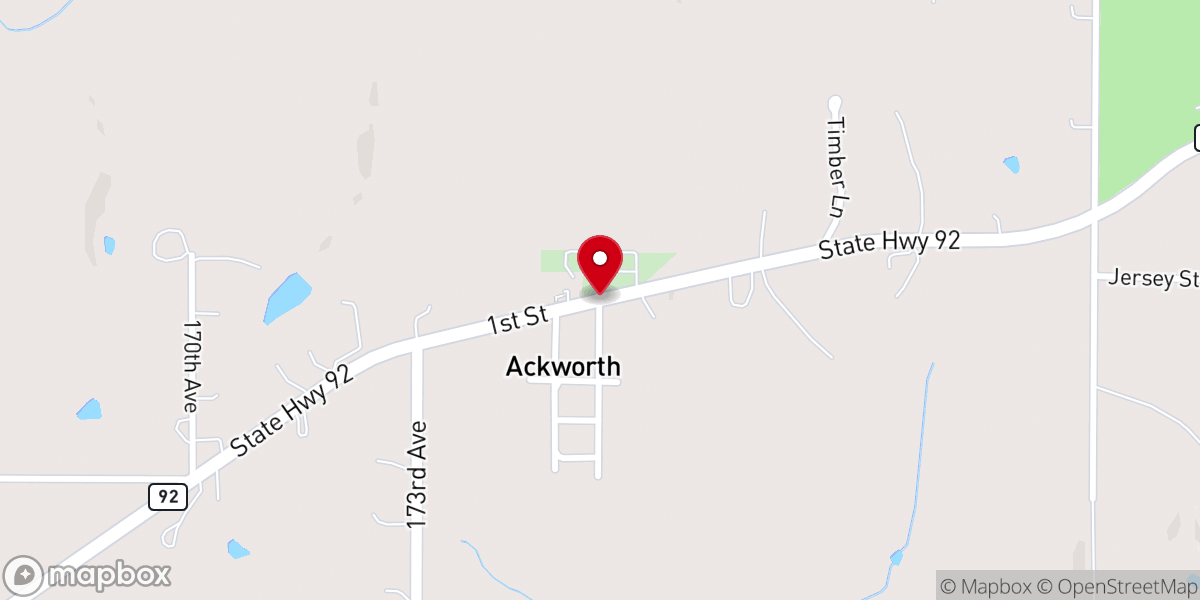 Map showing location of Ackworth