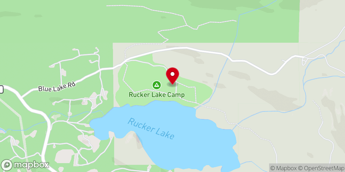 Map showing location of Rucker Lake Camp