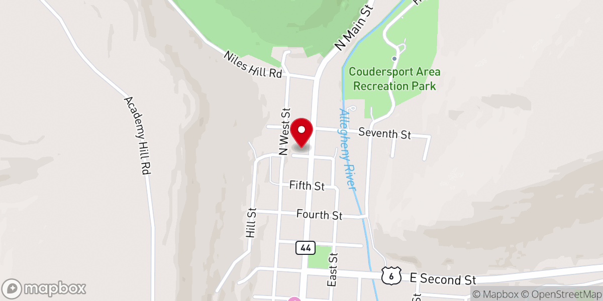 Map showing location of Christ Episcopal Church