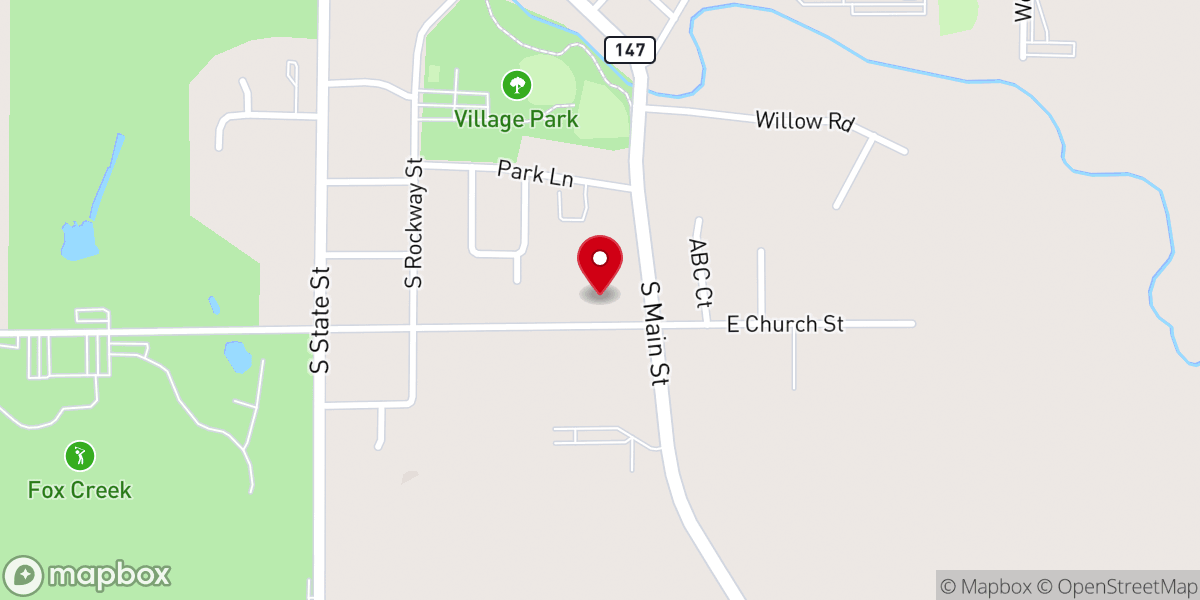 Map showing location of Holy Cross Catholic Church