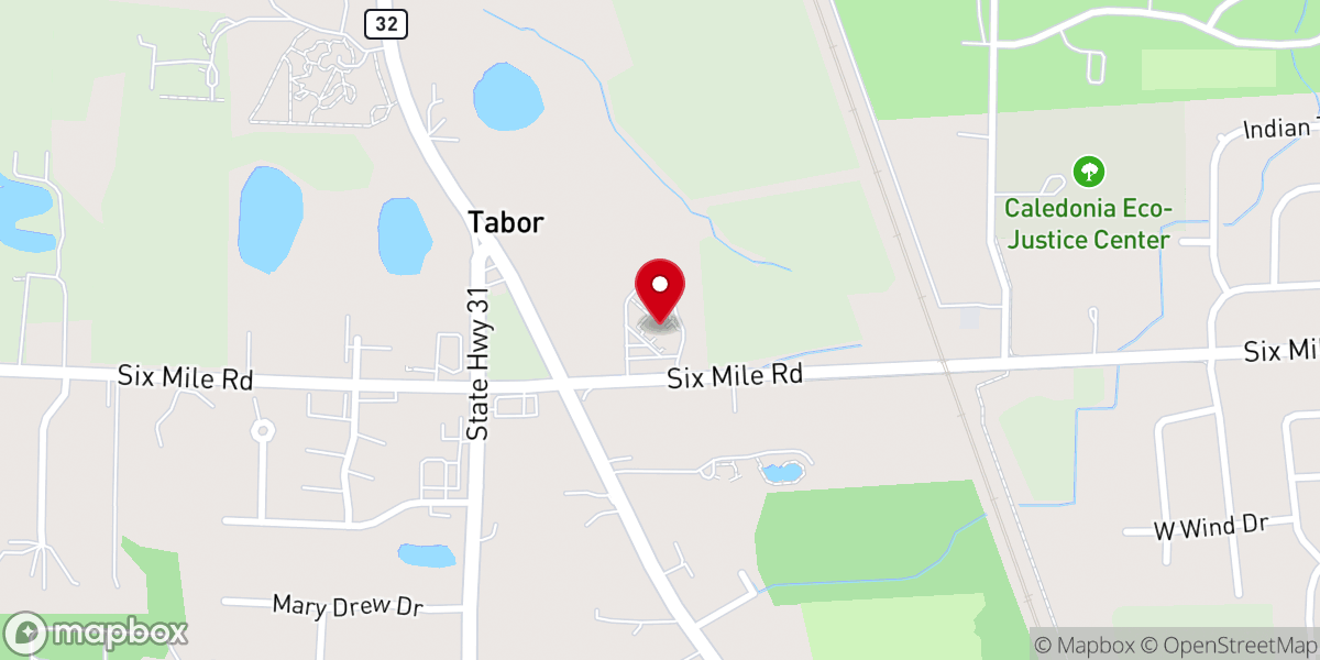 Map showing location of Prince of Peace Lutheran Church