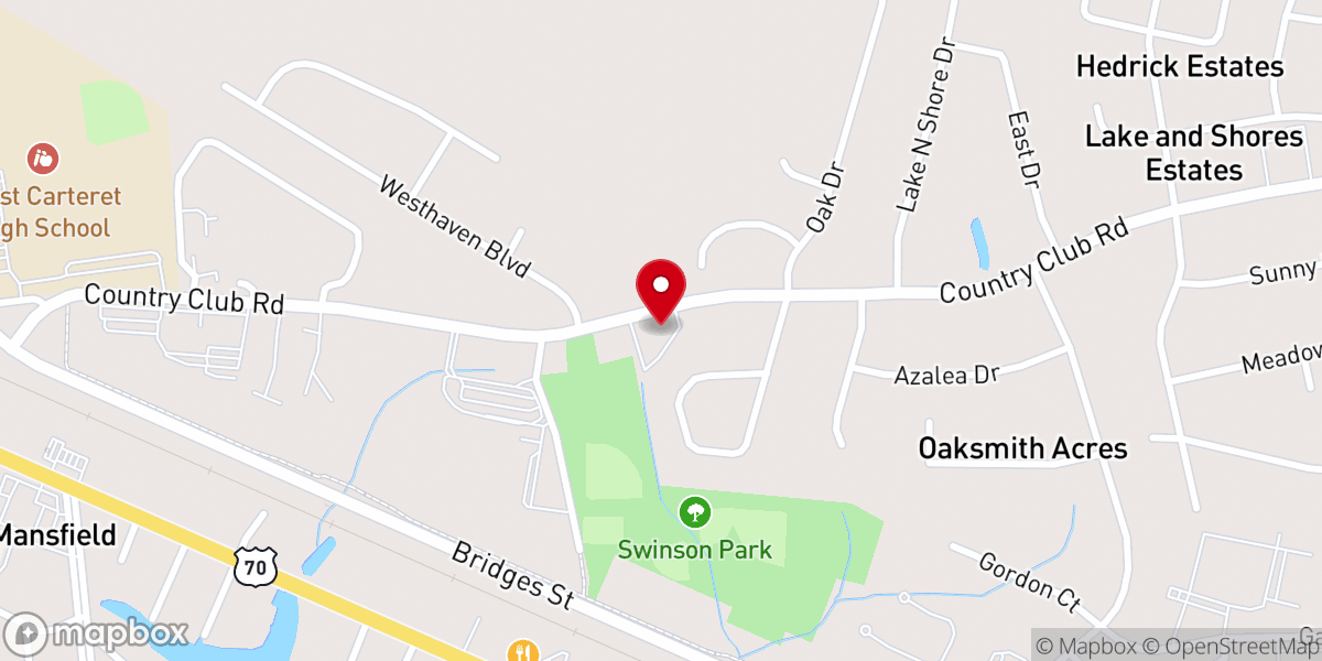 Map showing location of Carteret Christian Ministry