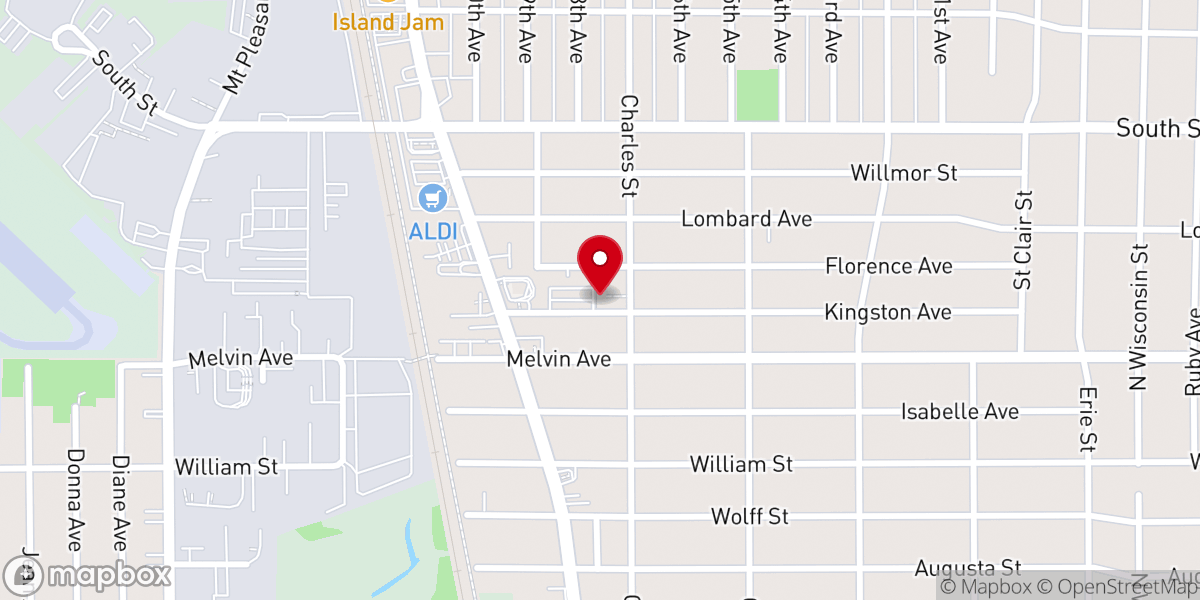 Map showing location of Second Presbyterian Church