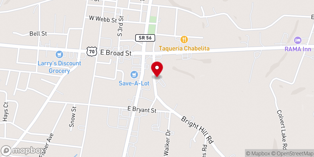 Map showing location of Smithville Free Will Baptist