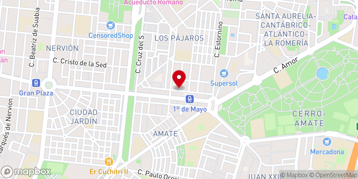 Map showing location of Iglesia Bíblica Nueva Sión Sevilla