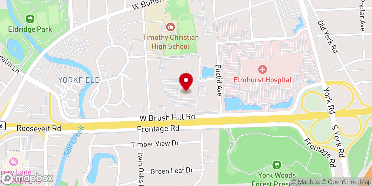 Map showing location of Elmhurst Christian Reformed Church