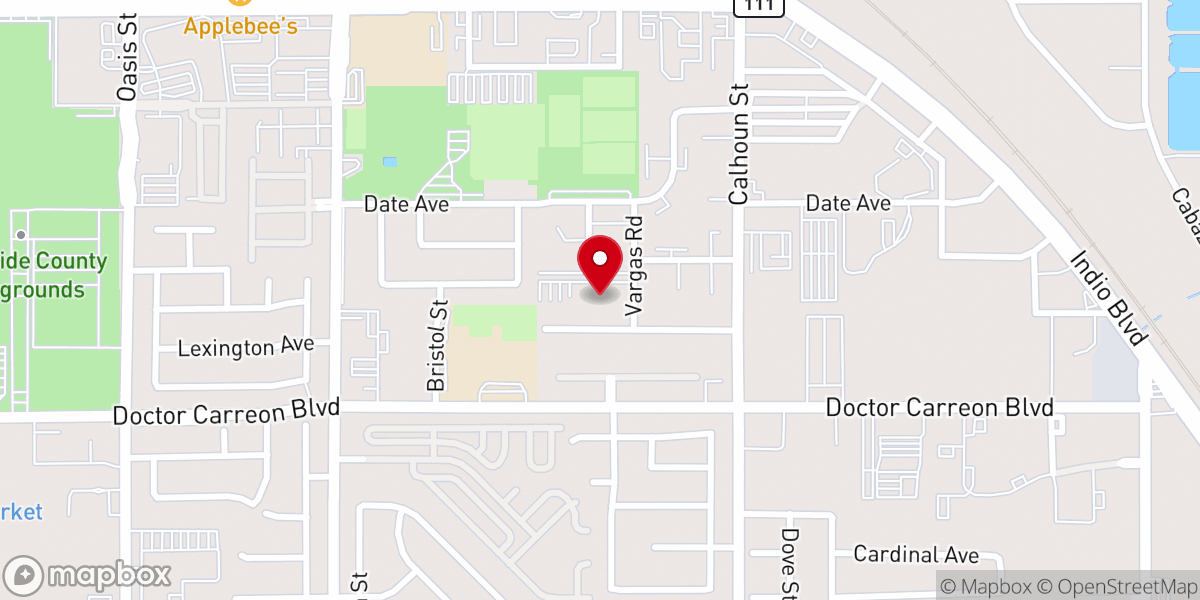 Map showing location of Apostolic Church of Indio