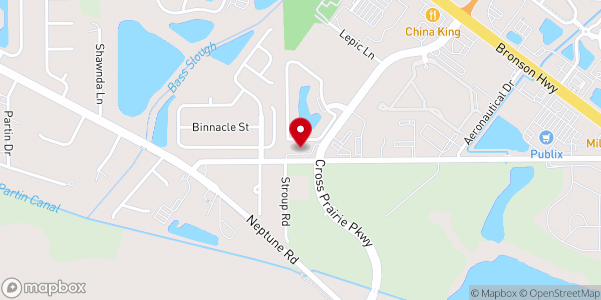 Map showing location of God's Kingdom Church Florida