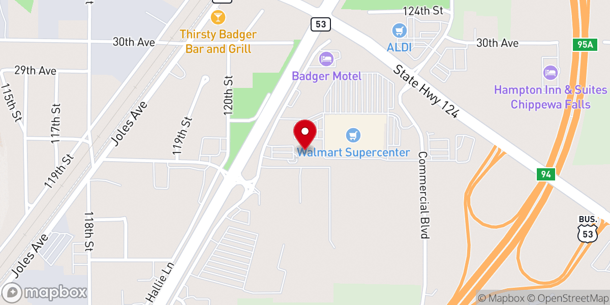 Map showing location of Lake Hallie Goodwill Retail Store & Training Center