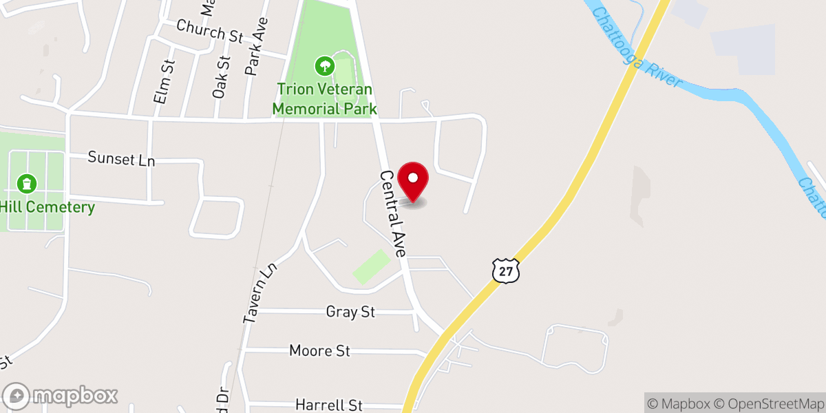 Map showing location of St. Barnabas' Episcopal Church