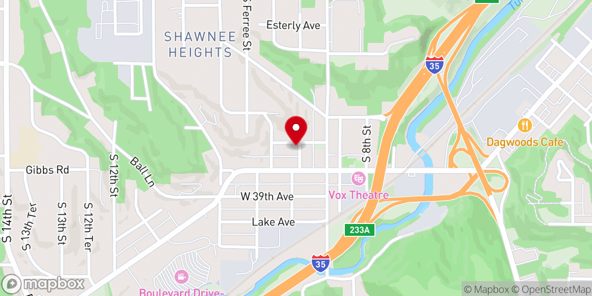 Map showing location of Amazing Grace Baptist Church